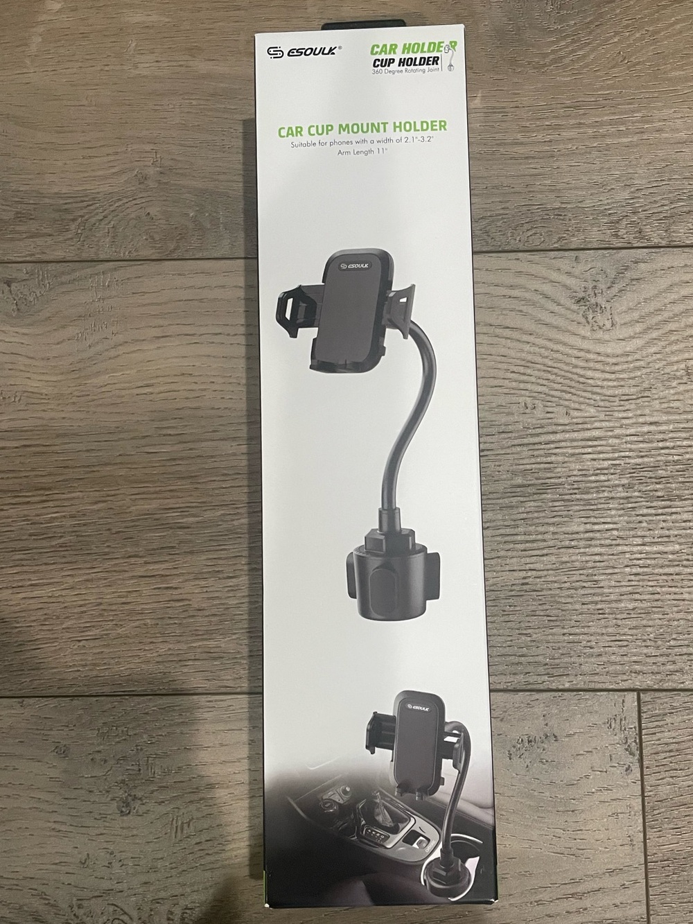 Car Cup Mount Phone Holder - Black